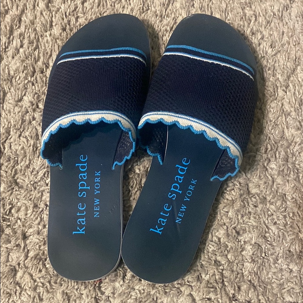 Kate Spade Navy Blue Slide Sandals
